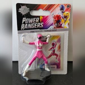 Power Rangers Figure 2.5" Bonus Card Hasbro Pink Ranger New Cake Topper Toy